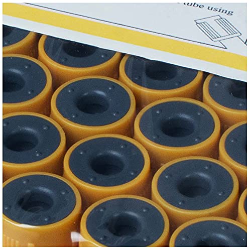 Vacuum Blood Collection Tubes 100pcs 3mL Glass Blood Vacutainer Laboratory Tubes Centrifuge Tube with Yellow Top, 12 x 75mm (Yellow)