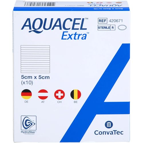 AQUACEL Extra Dressing 5x5 cm (Pack of 10)