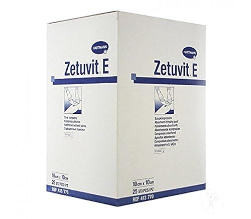 Zetuvit Dressing Pads Sterile Absorbent, 10cm x 10cm, Pack of 25