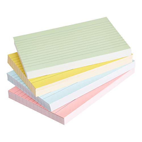 Index Cards A6 Ruled Assorted Neon Colours (Pack of 200)