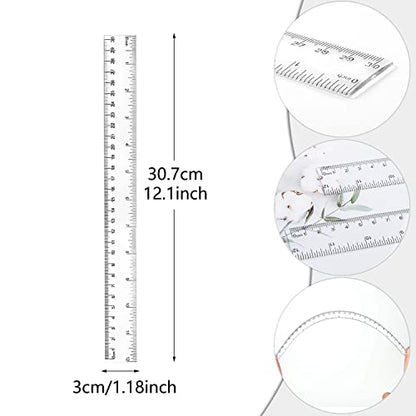 Transparent Ruler Plastic 30cm (Pack of 12)