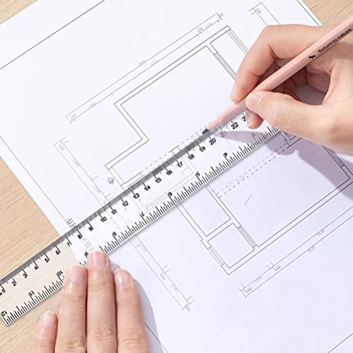 Transparent Ruler Plastic 30cm (Pack of 12)