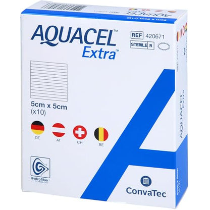 AQUACEL Extra Dressing 5x5 cm (Pack of 10)