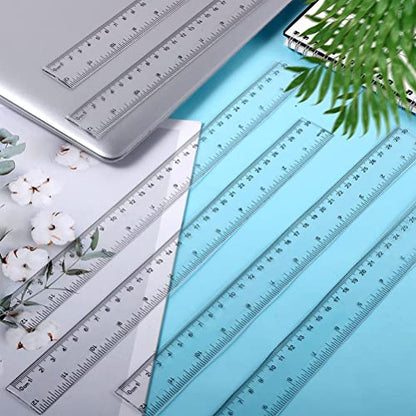 Transparent Ruler Plastic 30cm (Pack of 12)