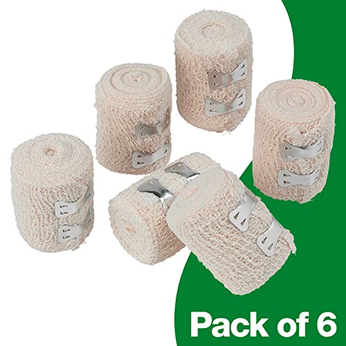 Crepe Cotton Bandages 5 cm x 4.5 m (Pack of 6) - Safety First Aid Group