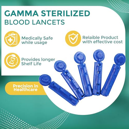 SafeFine Blood Lancets  Sterile Compatible with Most Lancing Devices 28G 3mm 100 pcs/box